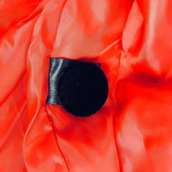 Qton Los Angeles Red Wool Blend Velvet Trim Blazer Size Small - Picture 9 of 12